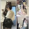 Rolamumu Anime Style Hood, Furry Animal MaskWearable Hood Party, Lolita Cosplay CostumeWith Tail(10) view 4