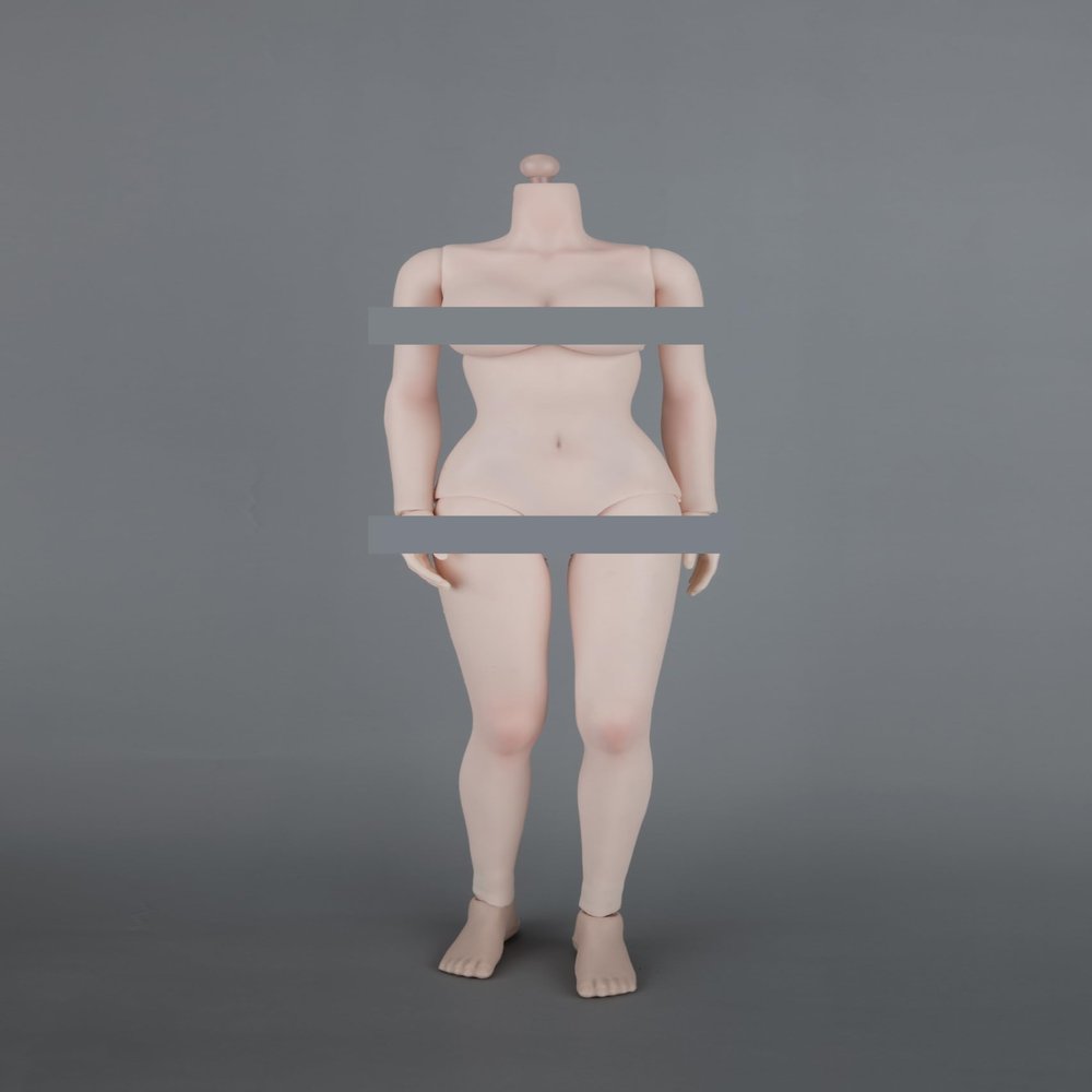 1/6 Scale Female Body,12inch Female Half-Seamless Pale Skin Joint Flexible Action Figure Body Collection