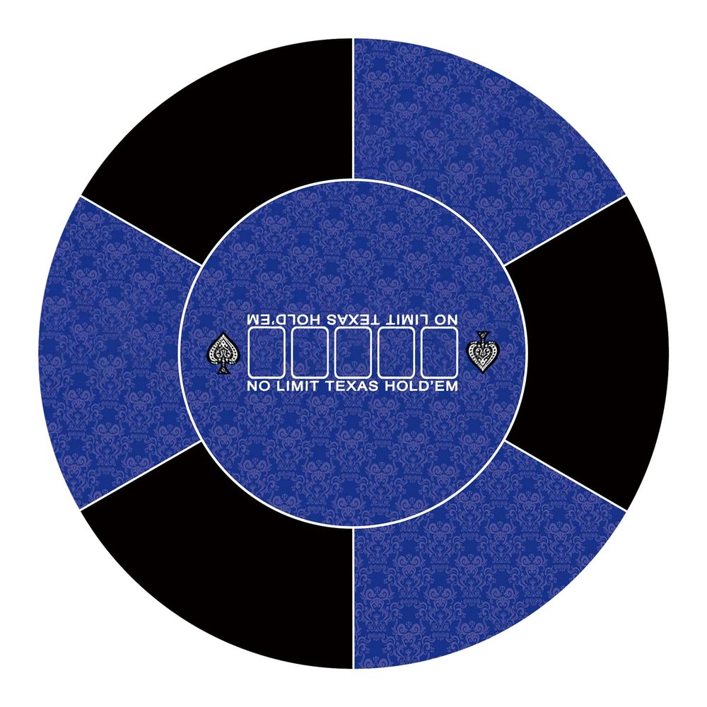 IKULE 39 inch Round Poker Mat for Texas Holdem Portable Poker Table Top with Art Deco Layout Print Smooth Surface Players Game for Games Everywhere