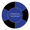 IKULE 39 inch Round Poker Mat for Texas Holdem Portable Poker Table Top with Art Deco Layout Print Smooth Surface Players Game for Games Everywhere view 1