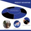IKULE 39 inch Round Poker Mat for Texas Holdem Portable Poker Table Top with Art Deco Layout Print Smooth Surface Players Game for Games Everywhere view 3