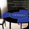 IKULE 39 inch Round Poker Mat for Texas Holdem Portable Poker Table Top with Art Deco Layout Print Smooth Surface Players Game for Games Everywhere view 4