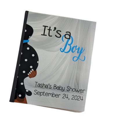 Baby Shower Photo Album D#190 Personalized 4x6 or 5x7 Pictures Boy Girl Gender Reveal Newborn