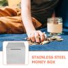 LALAFINA Stainless Steel Piggy Bank for Saving Unbreakable Money Box for Adults Secure Deposit Box for Cash Savings for Birthdays and Festivals view 3