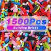 Anksono 1500 Pieces Building Bricks, Classic Bulk Building Blocks Set, Creative Building Toys Compatible with All Major Brands, Gfits for Kids - 16 Shapes / 10 Colors view 1