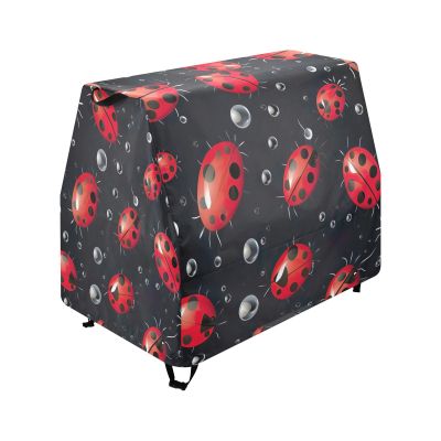Wajiw Ladybugs Water Table Cover for Step2 Rain Showers Splash Pond Water Table Waterproof Anti-UV Dust Proof Outdoor Toys Cover-Cover only