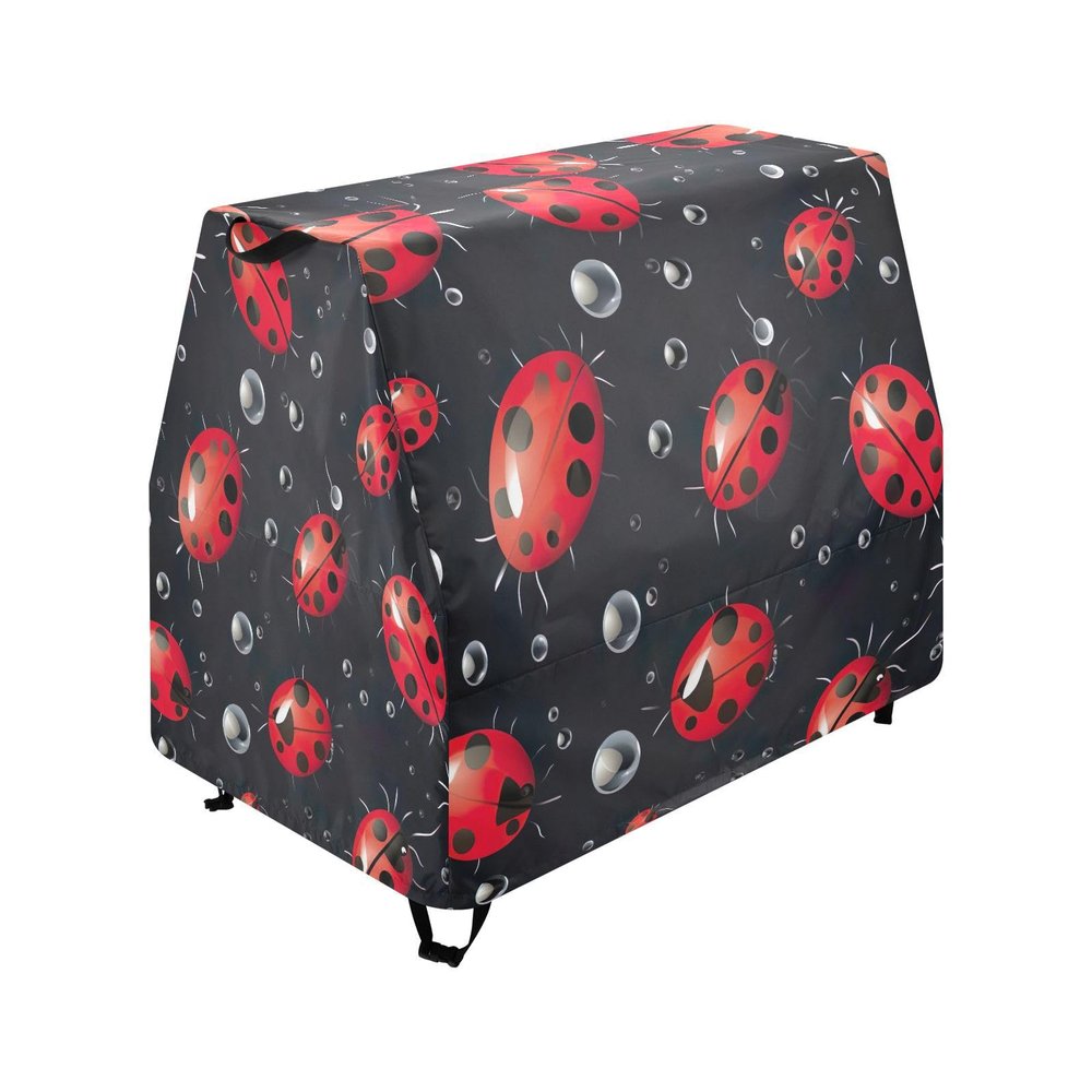 Wajiw Ladybugs Water Table Cover for Step2 Rain Showers Splash Pond Water Table Waterproof Anti-UV Dust Proof Outdoor Toys Cover-Cover only