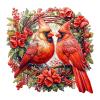 Jigfoxy Wooden Puzzles for Adults, Cardinal Wood Puzzle for Adults, Unique Animal-Shaped Wooden Jigsaw Puzzle, Christmas Thanksgiving Gifts for Family and Friends (XL-17.3 * 17.2in-560 pcs) view 1