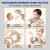 Evoceler Softness Staged Baby Teething Toys with Rattles for 0-6 Months (30 Super Soft, 50 Soft, 70 Regular) -10 Pcs Shaker Toys, Food-Grade Silicone Teethers for Babies 0-18+ Months, BPA Free view 2