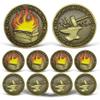 10 Pcs Dumpster Fire Challenge Coin Bulk, Mini Dumpster Fire Coin Medallion, Humorous Office Desk Accessories, Inspirational Coins for Employee Appreciation Gifts, Funny Office Gifts for Coworker Team view 1