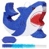 WERNNSAI Shark Piata - Ocean Shark Birthday Party Decorations Kids Boys Pinata with Blindfold and Bat for Under the Sea Party Supplies Baby Shower Birthday Game Set view 1