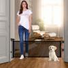 14" H Short Dog Gate Pet Gates Puppy Gate 59" Wide Step Over Pet Fence, Mesh Retractable Indoor Outdoor Expands Up to 59 Inches Small Dog Gates for Doorways Stairs view 1