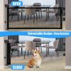 14" H Short Dog Gate Pet Gates Puppy Gate 59" Wide Step Over Pet Fence, Mesh Retractable Indoor Outdoor Expands Up to 59 Inches Small Dog Gates for Doorways Stairs view 2