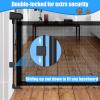 14" H Short Dog Gate Pet Gates Puppy Gate 59" Wide Step Over Pet Fence, Mesh Retractable Indoor Outdoor Expands Up to 59 Inches Small Dog Gates for Doorways Stairs view 4