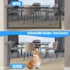 14" H Short Dog Gate Pet Gates Puppy Gate 59" Wide Step Over Pet Fence, Mesh Retractable Indoor Outdoor Expands Up to 59 Inches Small Dog Gates for Doorways Stairs(Gray) view 2