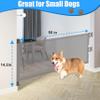 14" H Short Dog Gate Pet Gates Puppy Gate 59" Wide Step Over Pet Fence, Mesh Retractable Indoor Outdoor Expands Up to 59 Inches Small Dog Gates for Doorways Stairs(Gray) view 3