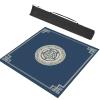 CETEOR Mahjong Set, Blue Noise Cancelling Mahjong Table Mat with Storage BagPaigow Poker Dominos Game Table Cover (Color : Blue-2, Size : 31.5x31.5inch/80x80cm)(Blue-2,39.4x39.4inch/100x100cm) view 1