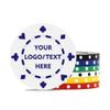 SUYANH 100 Custom Casino Sized Chips, Full-Color Print Your Image and Text, 11.5 Grams Clay Poker Chips for Blackjack, Tournaments, Card Clubs (White) view 1