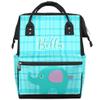 SPYORBKX Lake Blue Elephant Personalized Diaper Bag Backpack for Baby Boy Girls Cute Large Nappy Backpack Mommy Bags, Waterproof Travel Daypack for Dad Mom Gifts view 1