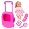 Bayer Design 92805AA Doll with Trolley and Accessories, Play Set, Dolls Accessories, Close and Pull Case view 1
