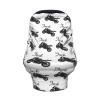 Personalized Baby Car Seat Cover for Boys Girls, Custom Motorcycle Nursing Covers for Breastfeeding with Name, Infant Stroller Cover, Baby Carseat Canopy for Newborn, Multiuse Car Seat Canopies view 2