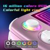 HANHIBR RG Cube Handheld Game Console 3.95 Inch Screen IPS Screen 64G TF Card with 4720 Games Classic Emulator Retro Video Handheld Games Consoles Preinstalled Video Games (Radiant Purple) view 4