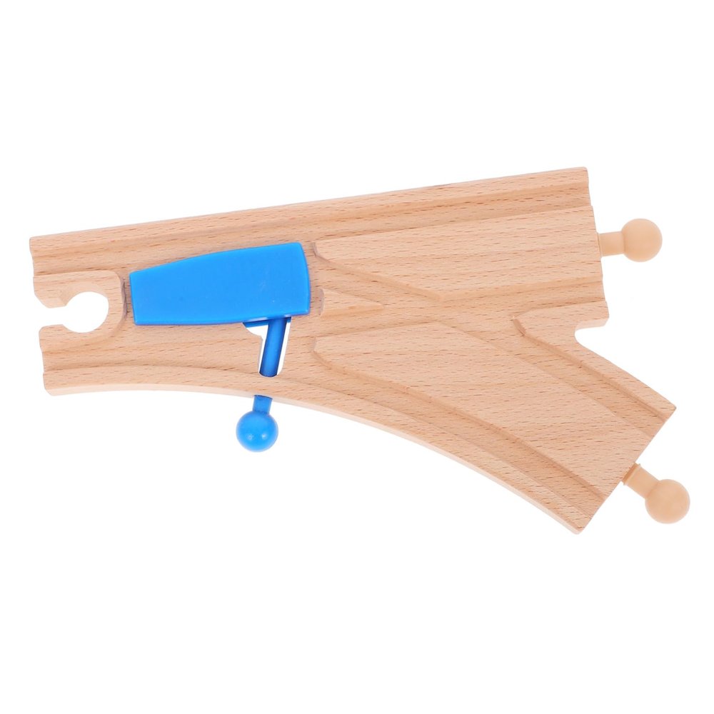 BCOATH Wooden Track Change Toy - Blue Train Track Accessories for Improved Motor Skills and Parent-Child Interaction 6.85 X 3.66 X 0.47 Inches