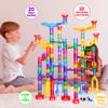 Meland Marble Run - 132Pcs Marble Maze Game Building Toy for Kid, Marble Track Race Set & STEM Learning Toys for Boy Girl Age 3 4 5 6 7 8 9+ (102 Translucent Marbulous Pcs & 30 Glass Marbles) view 4