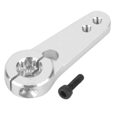 plplaaoo RC Half Arm Horn,44mm 15T Servo Horn,High Strength Aluminum Alloy RC Steering Servo Half Arm Horn,Easy Installation RC Steering Servo Arm Horn for HSP 1/5 Truck (Silver)