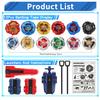 X Battling Top Gyro Toy Set, 12 Spinning Tops, 3 Launchers with Storage Box, Turbo Set Metal Fusion Game,Birthday Gift for Kids Children Boys Ages 6+ view 2