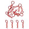 MECCANIXITY 10pcs 30-Degree Angle RC Body Clips Bent Springy Fit 1.2mm Rod (Red) view 1