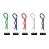 MECCANIXITY 50pcs 30-Degree Angle RC Body Clips Bent Springy R Pins 20x1.0x6mm for All 1/8 1/10 1/12 Scale Model RC Car Crawler Replacement(Multicolor) view 3