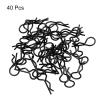 MECCANIXITY 40pcs 30-Degree Angle RC Body Clips Bent Springy R Pins 24.3x1.2x9.4mm for All 1/8 1/10 1/12 Scale Model RC Car Crawler Replacement(Black) view 3
