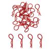 MECCANIXITY 20pcs 30-Degree Angle RC Body Clips Bent Springy R Pins 25x1.4x10mm for All 1/8 1/10 Scale Model RC Car Crawler Truck Shell Replacement(Red) view 1