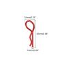 MECCANIXITY 20pcs 30-Degree Angle RC Body Clips Bent Springy R Pins 25x1.4x10mm for All 1/8 1/10 Scale Model RC Car Crawler Truck Shell Replacement(Red) view 2