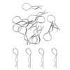 MECCANIXITY 10pcs 30-Degree Angle RC Body Clips Bent Springy R Pins 25x1.4x10mm for All 1/8 1/10 Scale Model RC Car Crawler Truck Shell Replacement(Silver) view 1