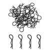 MECCANIXITY 30pcs 30-Degree Angle RC Body Clips Bent Springy R Pins 25x1.4x10mm for All 1/8 1/10 Scale Model RC Car Crawler Truck Shell Replacement(Black) view 1