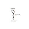 MECCANIXITY 30pcs 30-Degree Angle RC Body Clips Bent Springy R Pins 25x1.4x10mm for All 1/8 1/10 Scale Model RC Car Crawler Truck Shell Replacement(Black) view 2