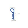 MECCANIXITY 40pcs 30-Degree Angle RC Body Clips Bent Springy R Pins 25x1.4x10mm for All 1/8 1/10 Scale Model RC Car Crawler Truck Shell Replacement(Blue) view 2