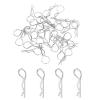 MECCANIXITY 30pcs 30-Degree Angle RC Body Clips Bent Springy R Pins 25x1.4x10mm for All 1/8 1/10 Scale Model RC Car Crawler Truck Shell Replacement(Silver) view 1