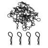 MECCANIXITY 40pcs 30-Degree Angle RC Body Clips Bent Springy R Pins 20x1.0x6mm for All 1/8 1/10 1/12 Scale Model RC Car Crawler Replacement(Black) view 1
