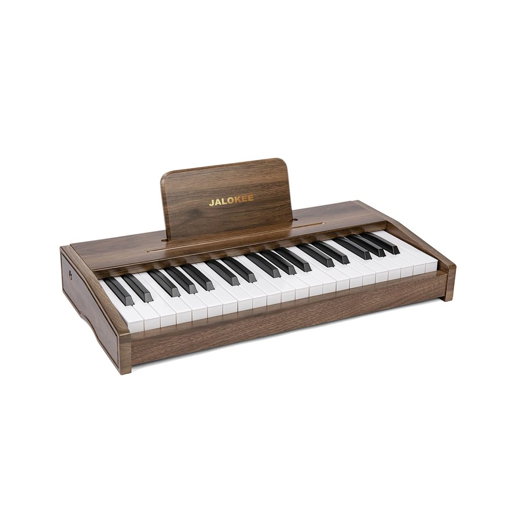 JALOKEE Kids Piano Keyboard, Digital Piano for Kids, Music Educational Instrument Toy, Wood Toy for 3+ Girls and Boys (Walnut, 37 Keys)
