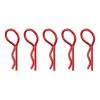 MECCANIXITY 5pcs 30-Degree Angle RC Body Clips Bent Springy R Pins 25x1.4x10mm for All 1/8 1/10 Scale Model RC Car Crawler Truck Shell Replacement(Red) view 1