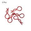 MECCANIXITY 5pcs 30-Degree Angle RC Body Clips Bent Springy R Pins 25x1.4x10mm for All 1/8 1/10 Scale Model RC Car Crawler Truck Shell Replacement(Red) view 3