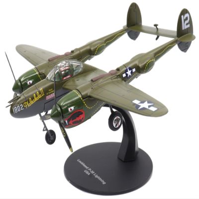 Lockheed P-38 Lightning Fighter Aircraft Haleakala II, 80th FG, 459th FS Twin Dragons (1944) United States Army Air Forces 1/72 Diecast Model by Militaria Die Cast 27296-41