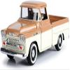 1958 Chevy Apache Fleetside Pickup Truck Brown and Beige 1/24 Diecast Model Car by Motormax 79311brn-bg view 1