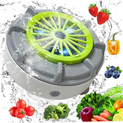 Hintyne Fruit and Vegetable Washing Machine,veggie cleaner Waterproof Fruit Cleaner Device with Suction Cup, Rechargeable Fruit Washer with Oh-Ion Purification, 1pc