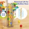 Marble Run Toy Motorized Elevator Marble Maze Kit with Perpetual Motion Machine, Building Block Educational Construction Game Playset STEM Learning Hand Eye Coordination Training Unlimited DIY view 2