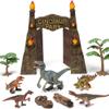 EKU EASYKU Large Realistic Dinosaur Park Gate Jurassic Dinosaur Toys for Kids 3-5 5-7 Dino Toys Velociraptor Play Set for Kids Toddler Boys Girls view 1