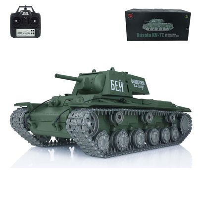 wheelfun Heng Long Infrared Combat RC Tank 1/16 7.0 Customized Soviet Kv-1 RTR Tank 3878 Metal Tracks Wheels 340 Rotating Turret for Hobby BB Shooting Airsoft Tank That Shoot